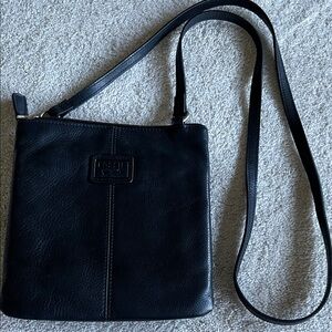 Fossil Leather Shoulder Bag Black